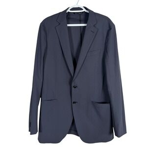 Sene Soho FlexTech Blazer Mens 44L Charcoal Performance 2 Button Notch Lapel